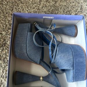 Heeled Denim sandals